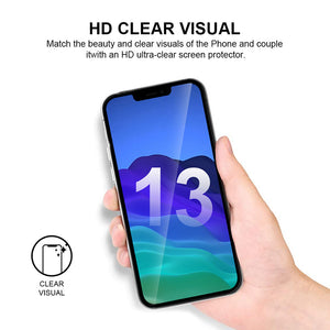 iPhone 13 PRO MAX (6.7) Full Coverage Tempered SPR16 Black
