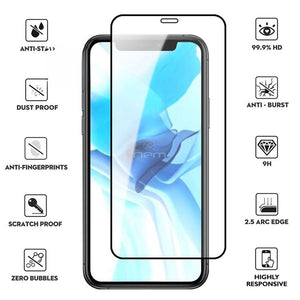 iPhone 12/12 Pro (6.1) Full Coverage Tempered SPR16 Black
